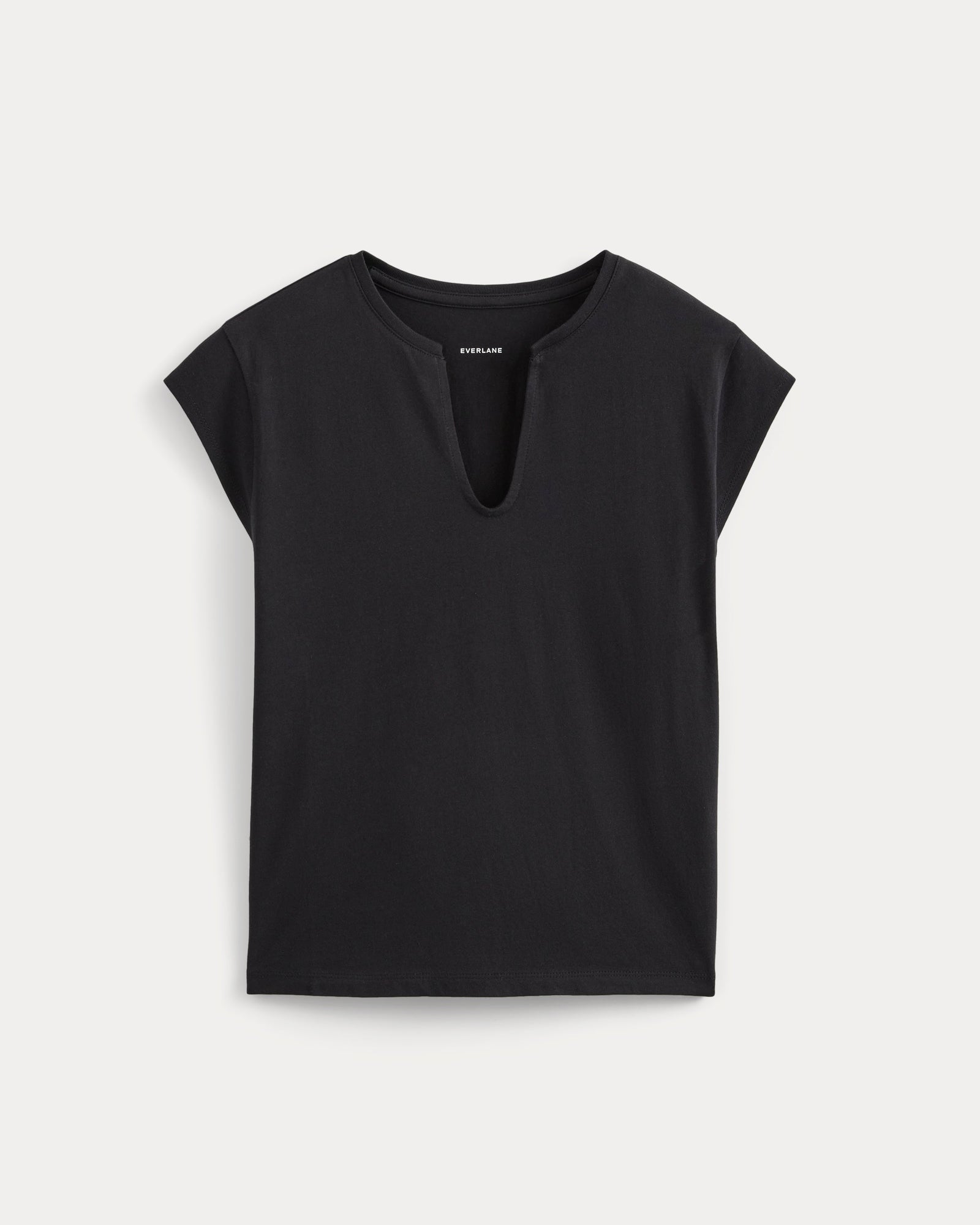 Tie-Back Tee in Organic Cotton in Black — alternate view