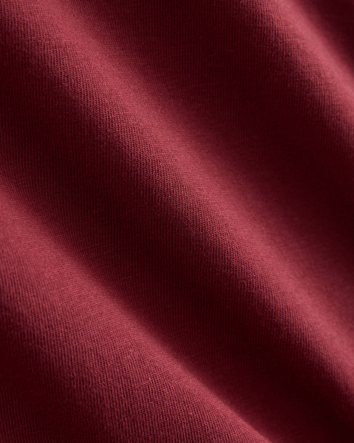 Tie-Back Tee in Organic Cotton in Cabernet — detail view