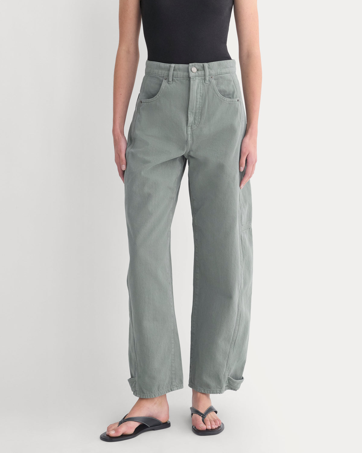 The Way-High® Utility Jean in Agave Green — detail view