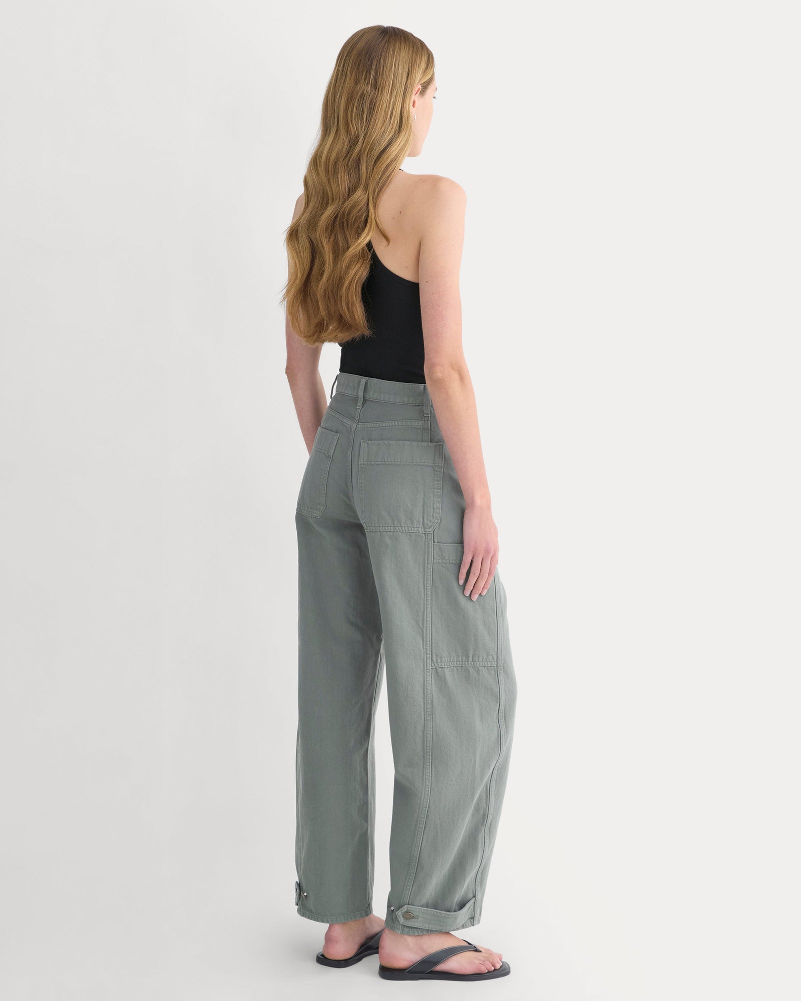 The Way-High® Utility Jean in Agave Green — detail view