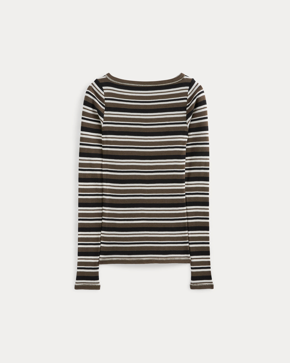 Tissue Boatneck Top in Beech — front view