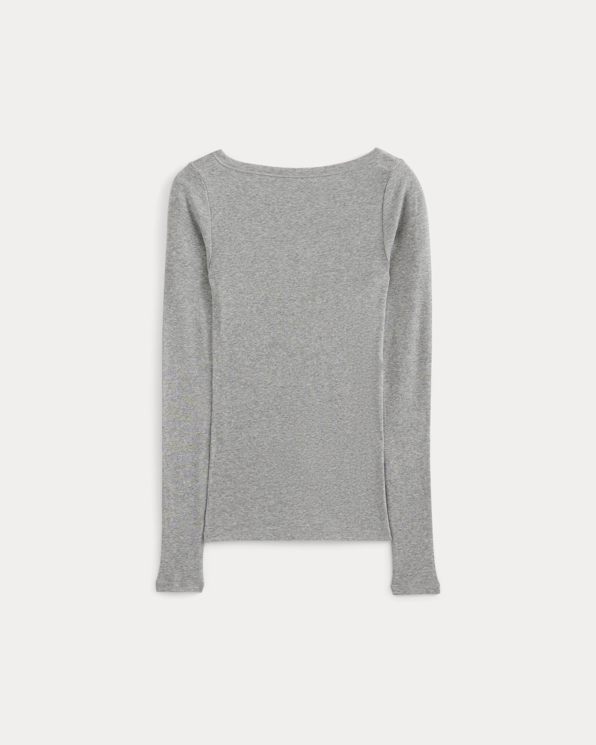 Tissue Boatneck Top in Grey — front view