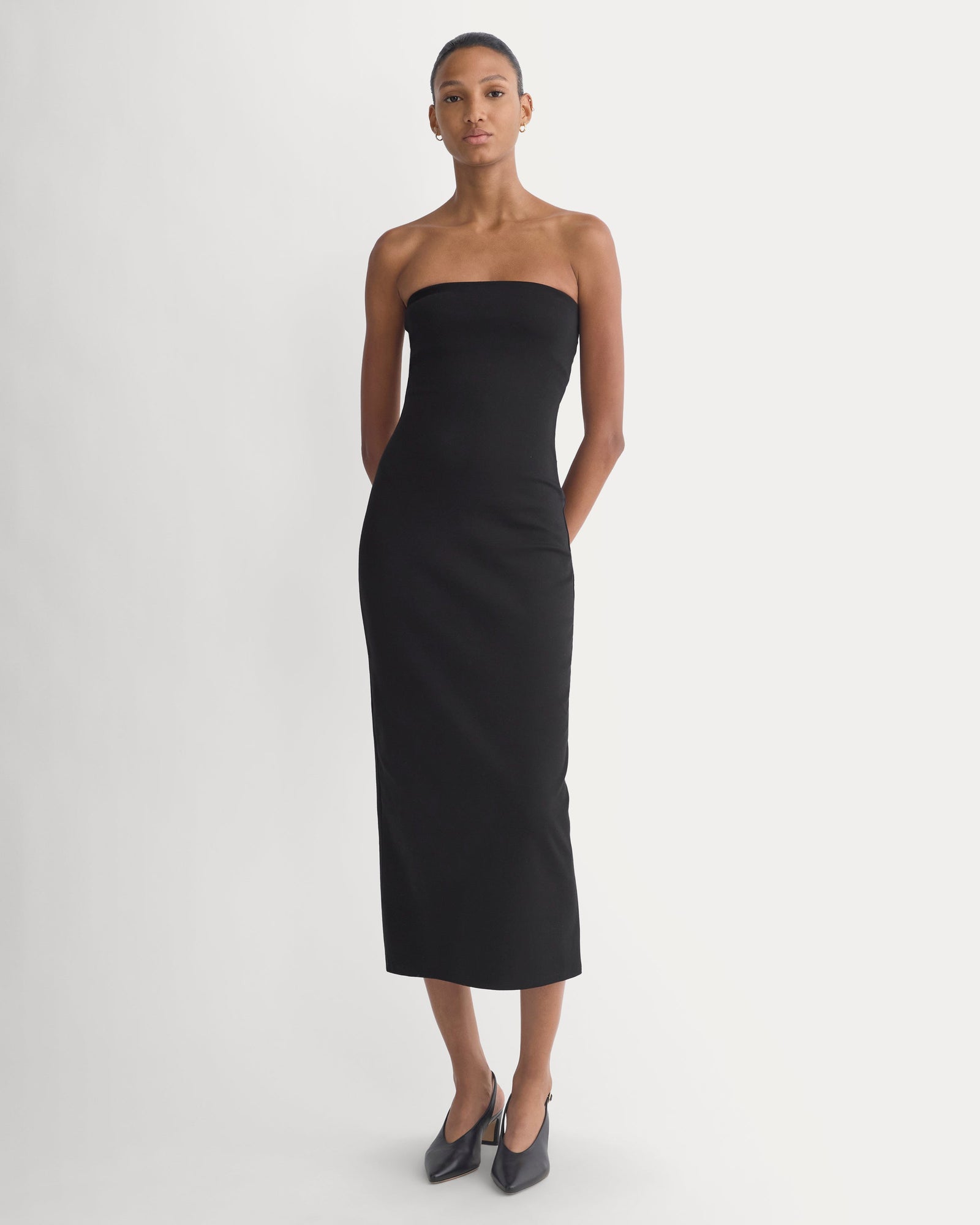 Form Tube Dress in Black — front view