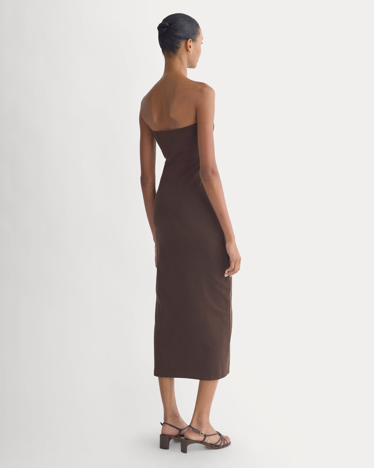 Form Tube Dress in Coffee Bean — detail view