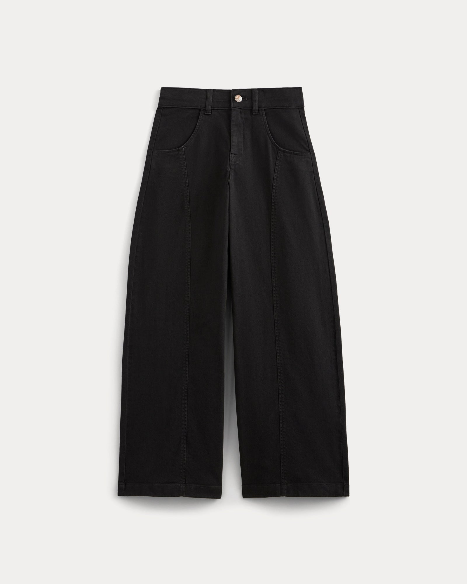 Utility Seamed Wide-Leg Pant in Black — alternate view