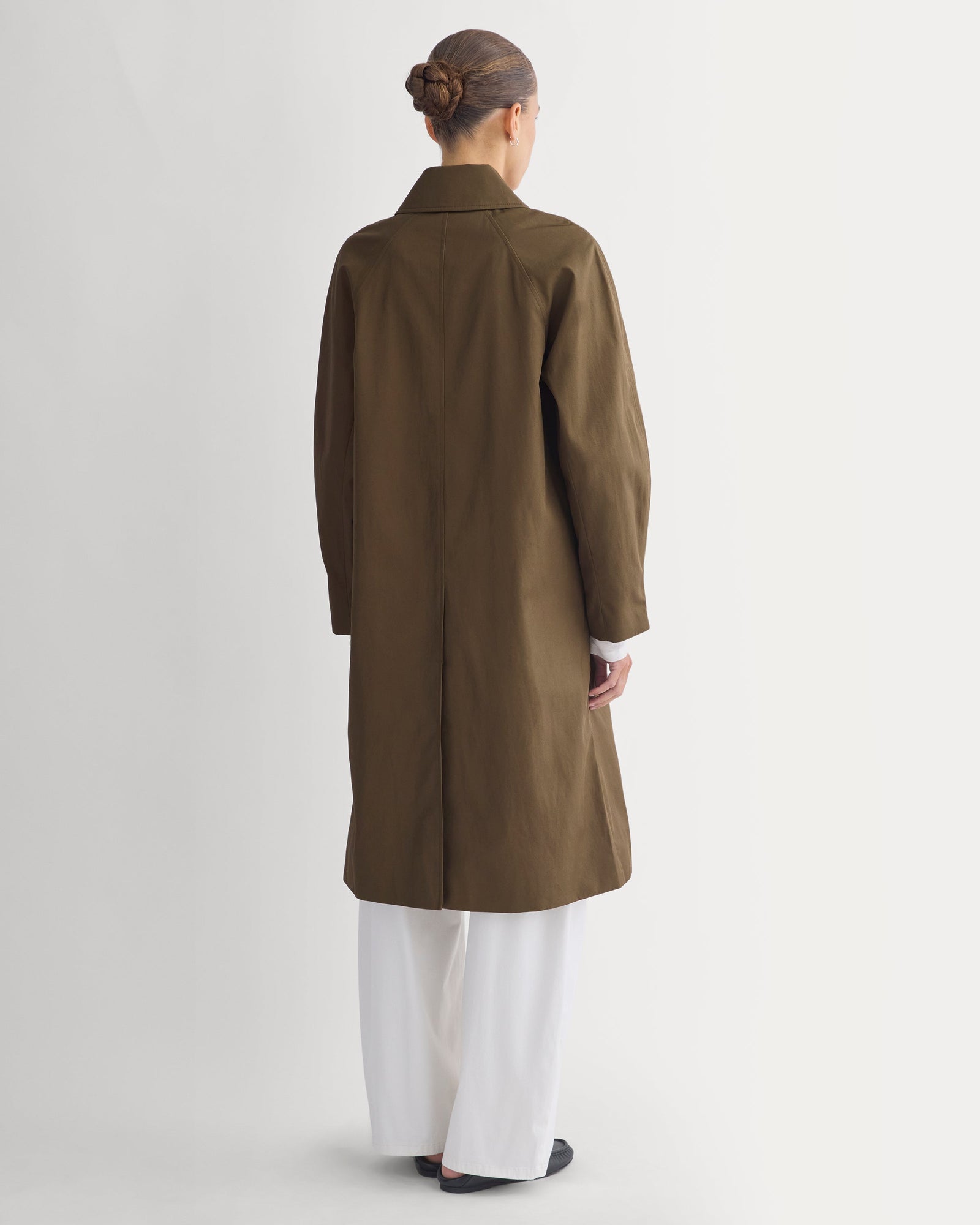 Oversized Mac Coat in Beech — detail view