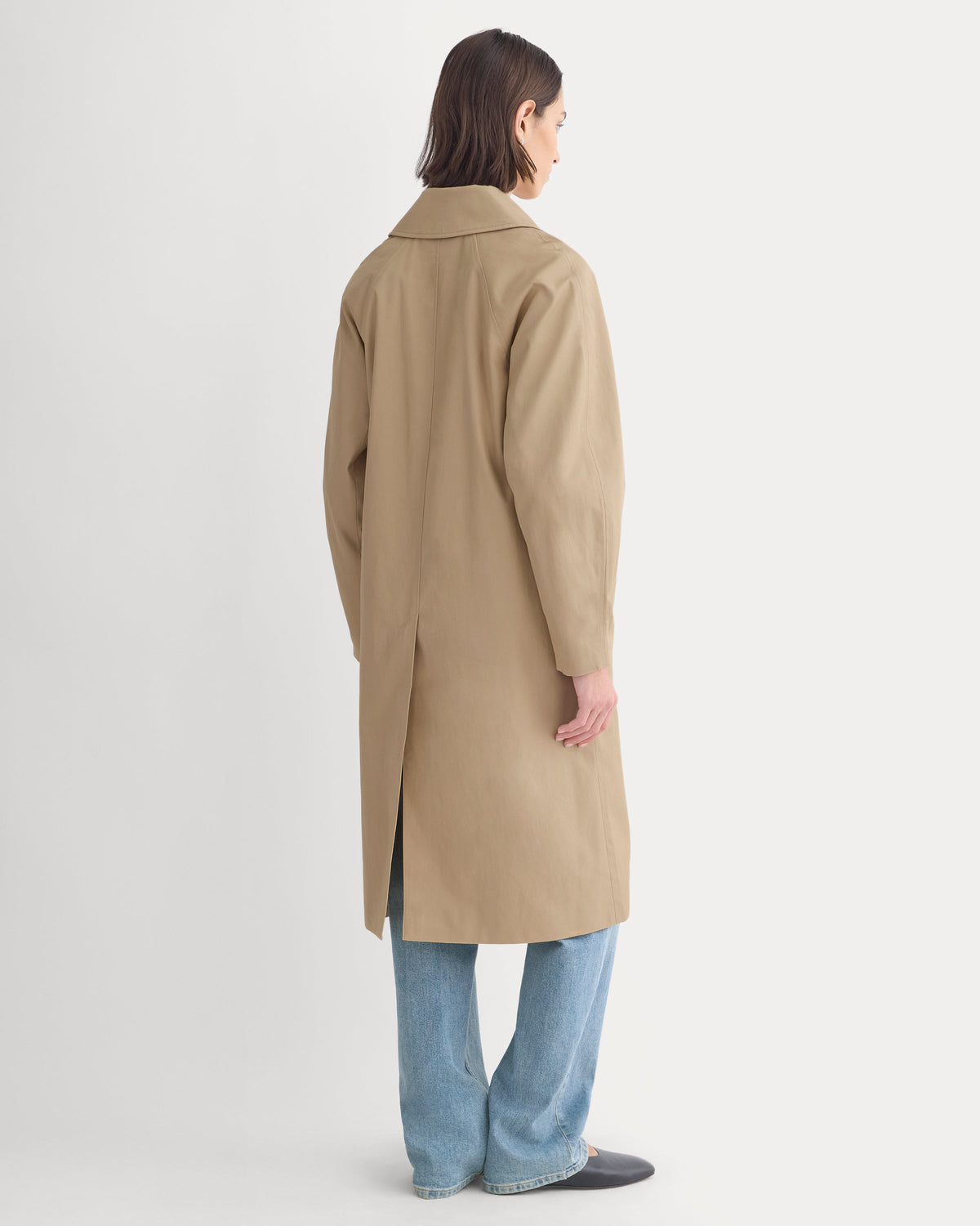 Oversized Mac Coat in Cornstalk — detail view
