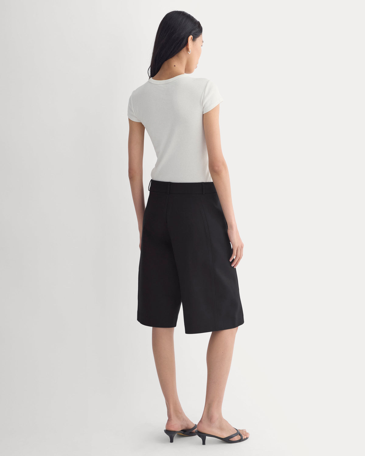 Ponte Bermuda Shorts in Black — detail view
