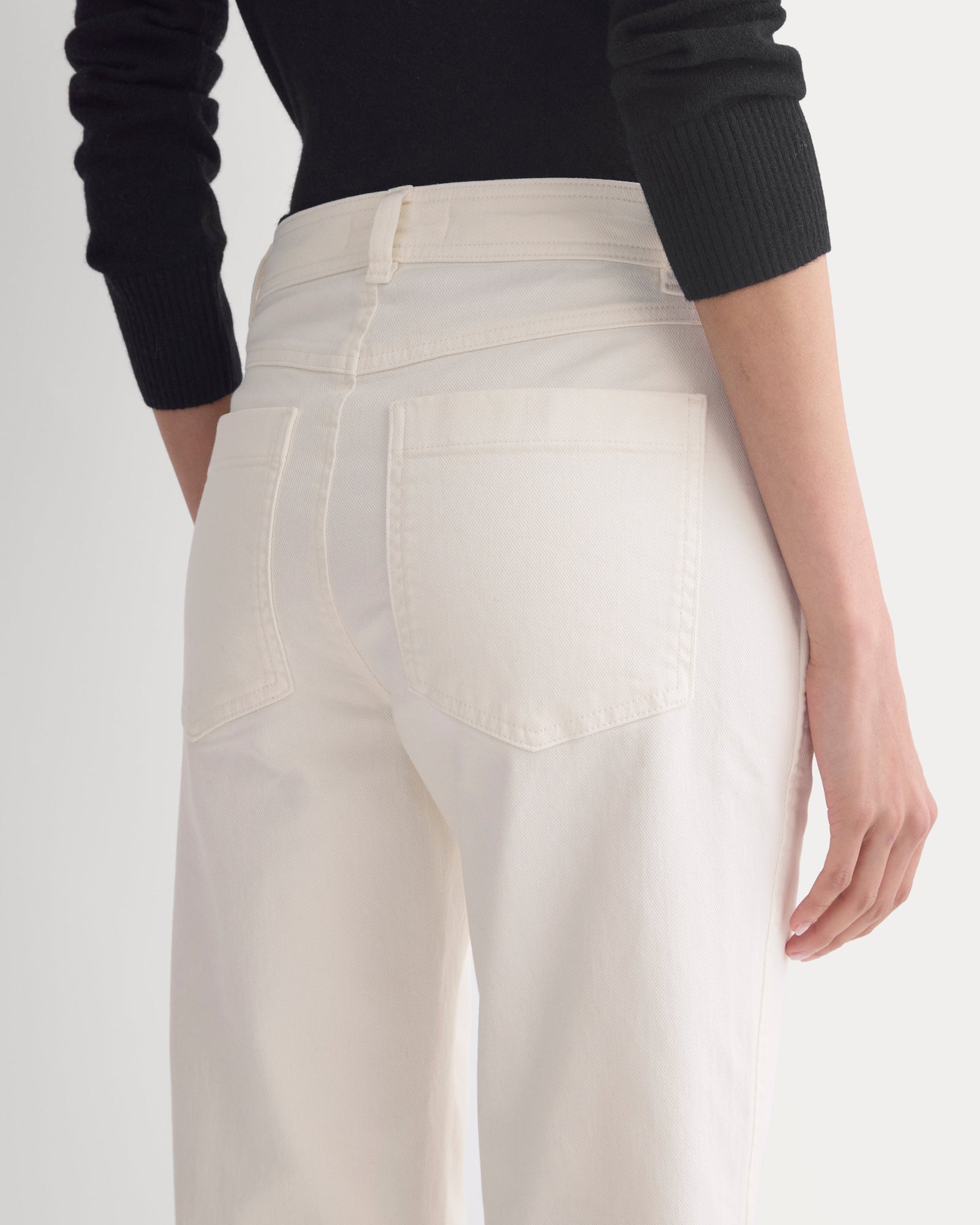 Utility Cigarette Pant in Bone — detail view