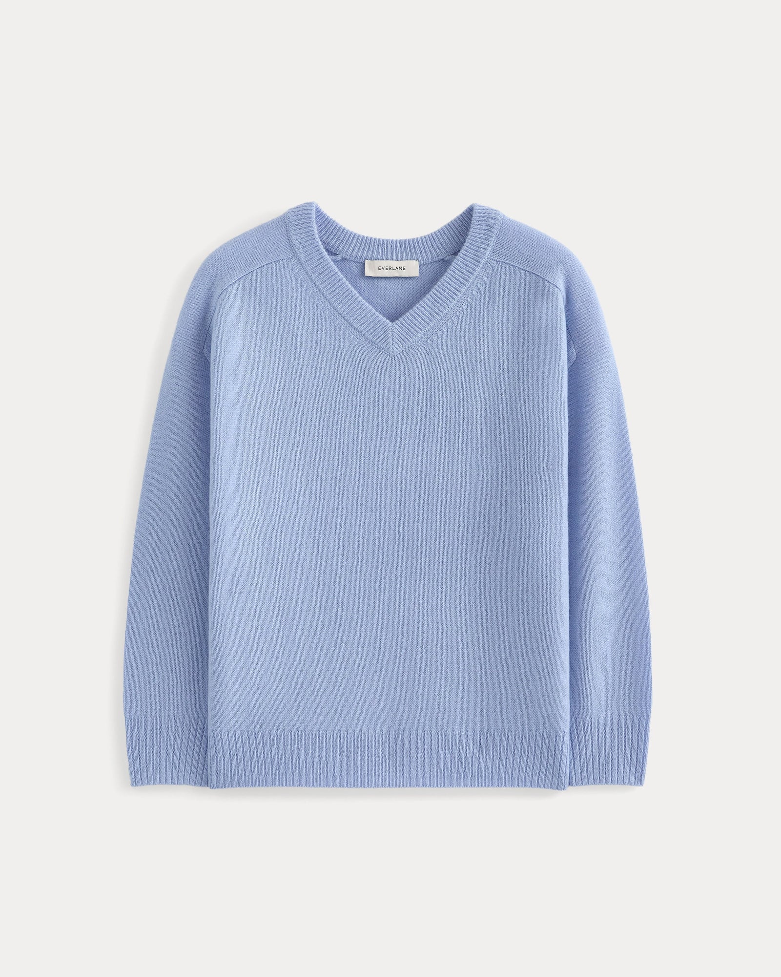 Cashmere High V Boyfriend Sweater in Blue — alternate view