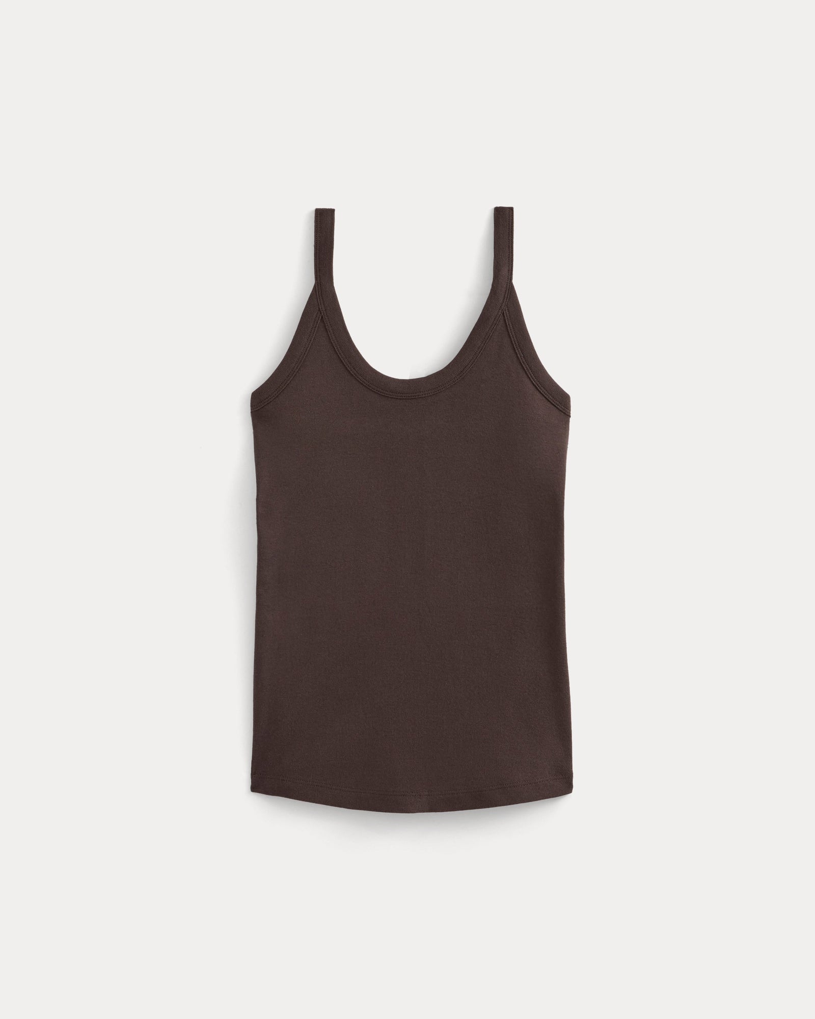 RetroSoft U-Neck Tank in Coffee Bean — alternate view