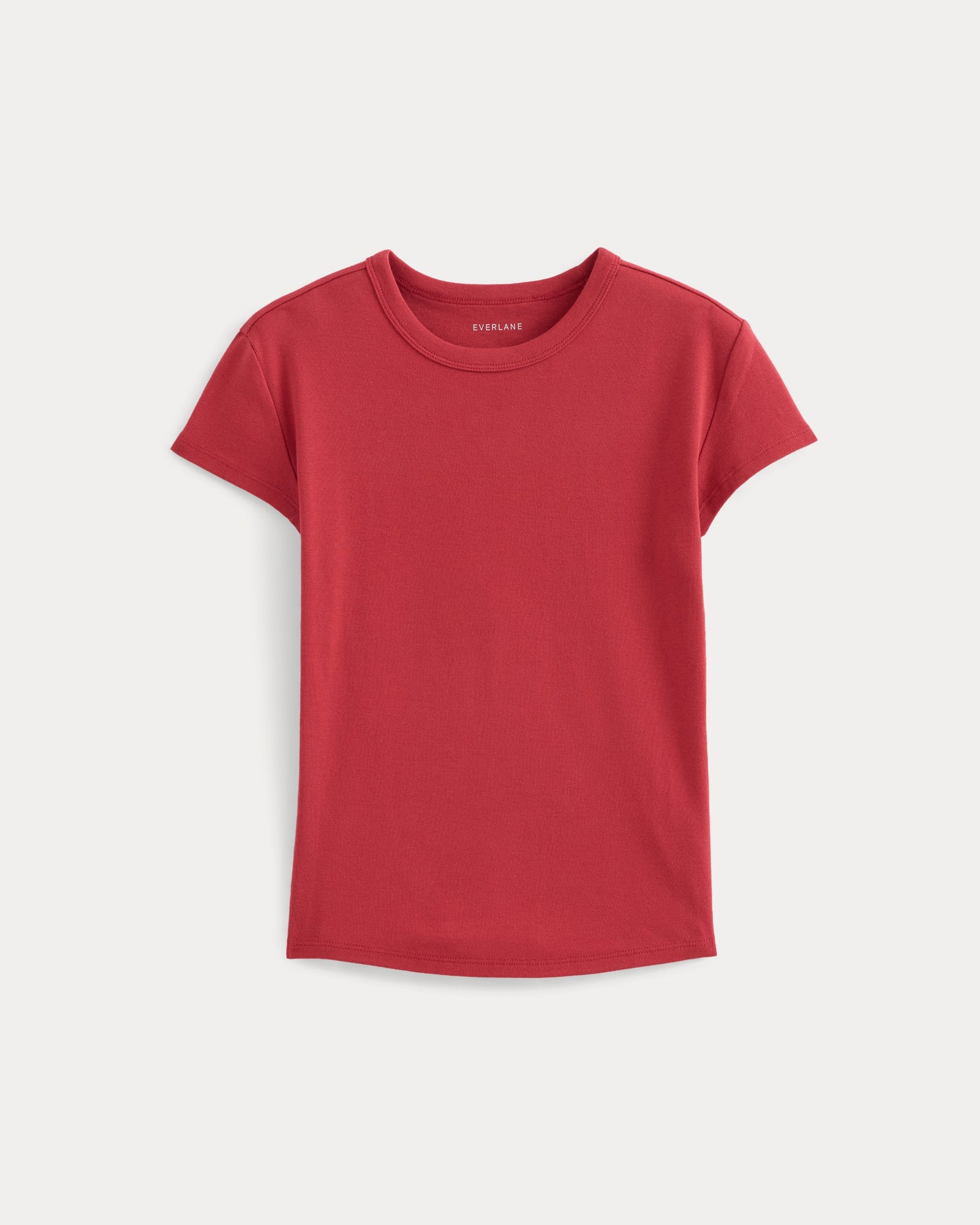 RetroSoft Cotton Crew in Vintage Red — alternate view