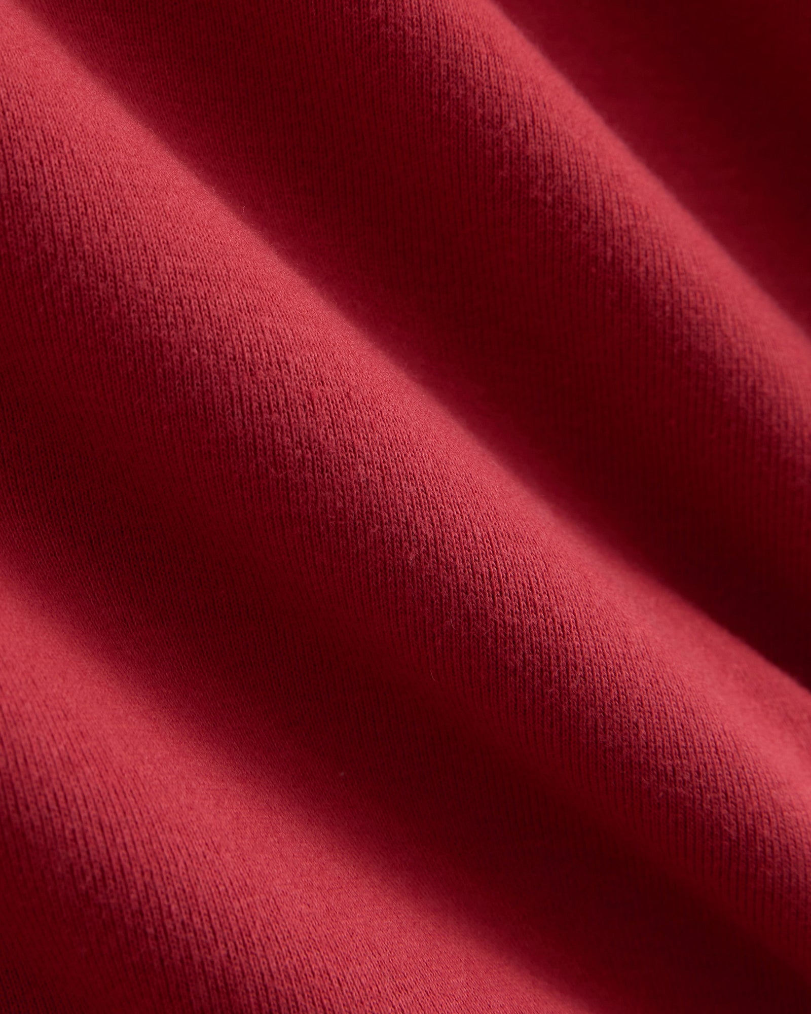 RetroSoft Cotton Crew in Vintage Red — detail view