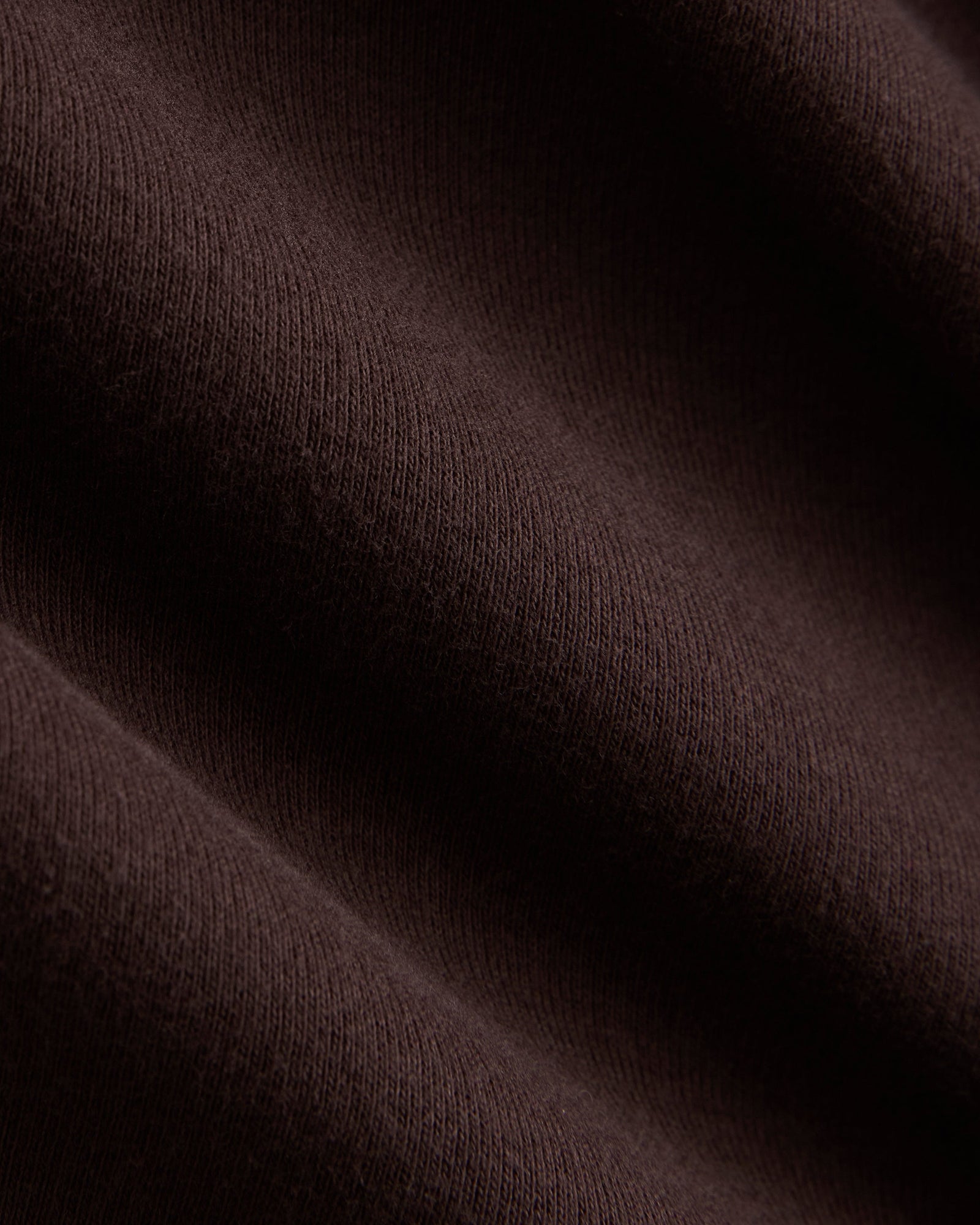 RetroSoft Cotton Crew in Coffee Bean — detail view