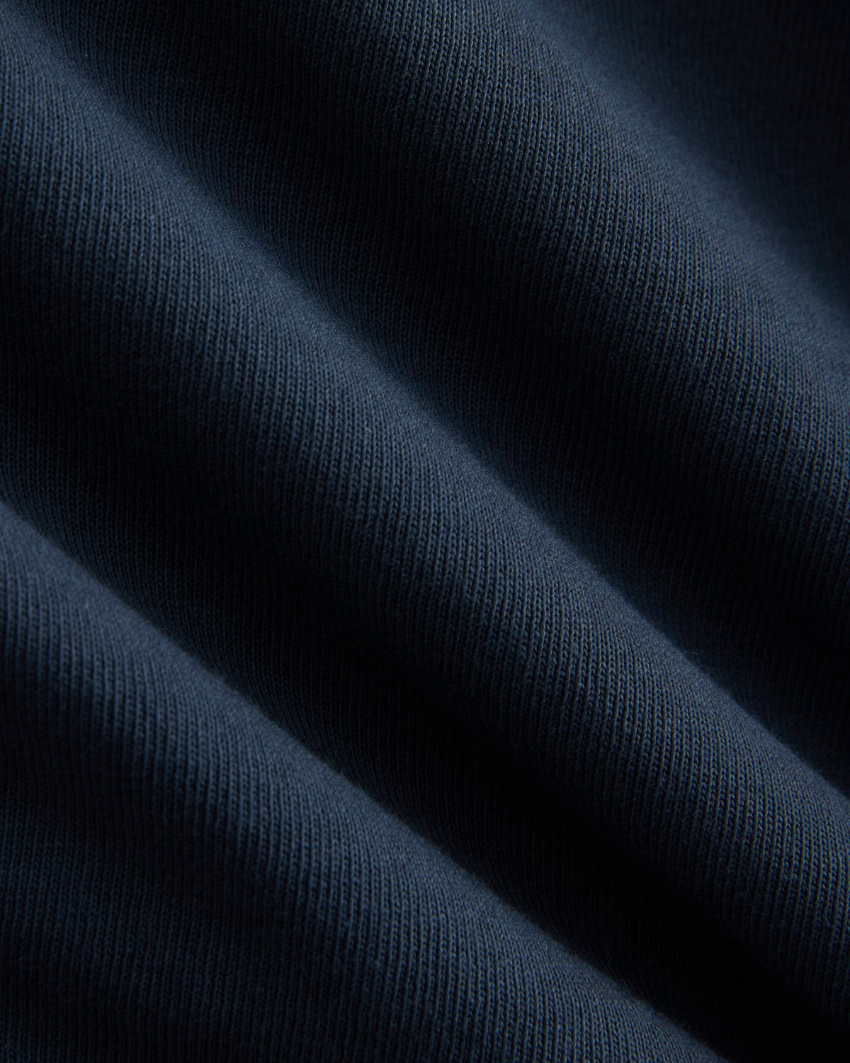 Premium Weight Cropped Paneled Tee in Midnight Navy — alternate view