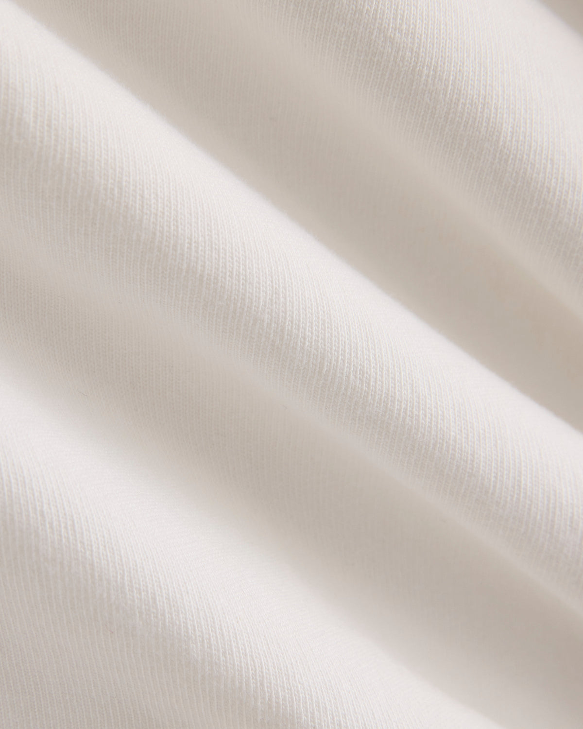 Premium Weight Back Slit Tee in White — detail view