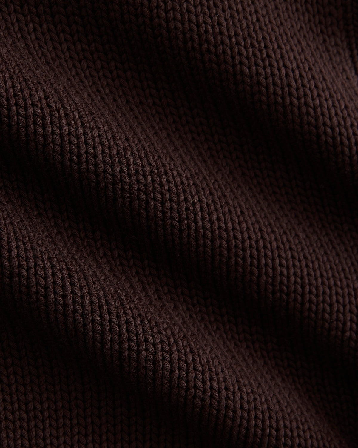 Open-Knit Cardigan Crew in Elevated Cotton in Coffee Bean — alternate view