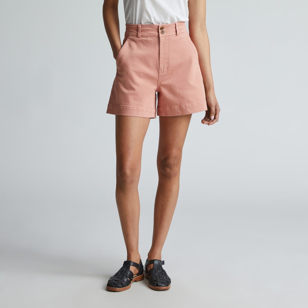 The Way-High® Twill Short in Light Rose — front view