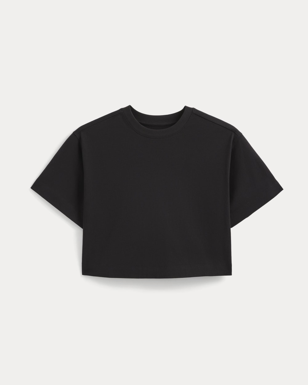 Forever Jersey Cropped Tee in Black — alternate view