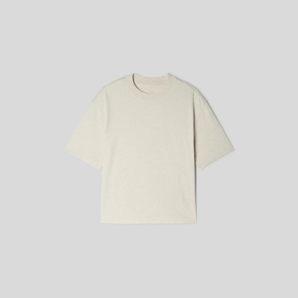 The Premium Weight Relaxed Tee in Heathered Cashew — alternate view