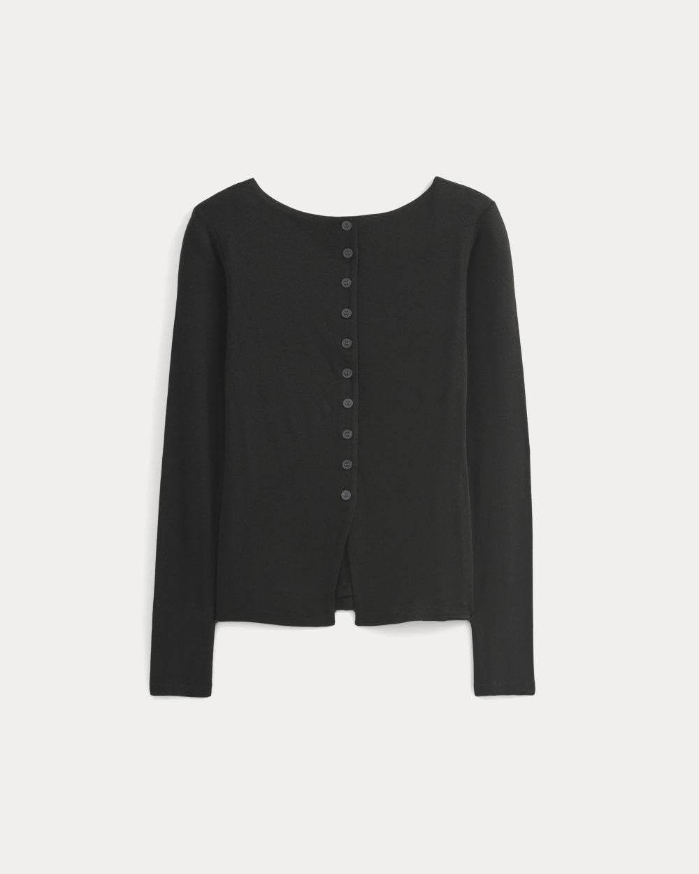Button-Up Top in Butterluxe in Black — alternate view