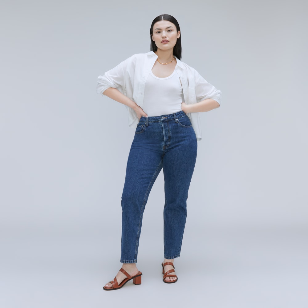 The '90s Cheeky Hourglass Jean in Deep Atlantic — front view