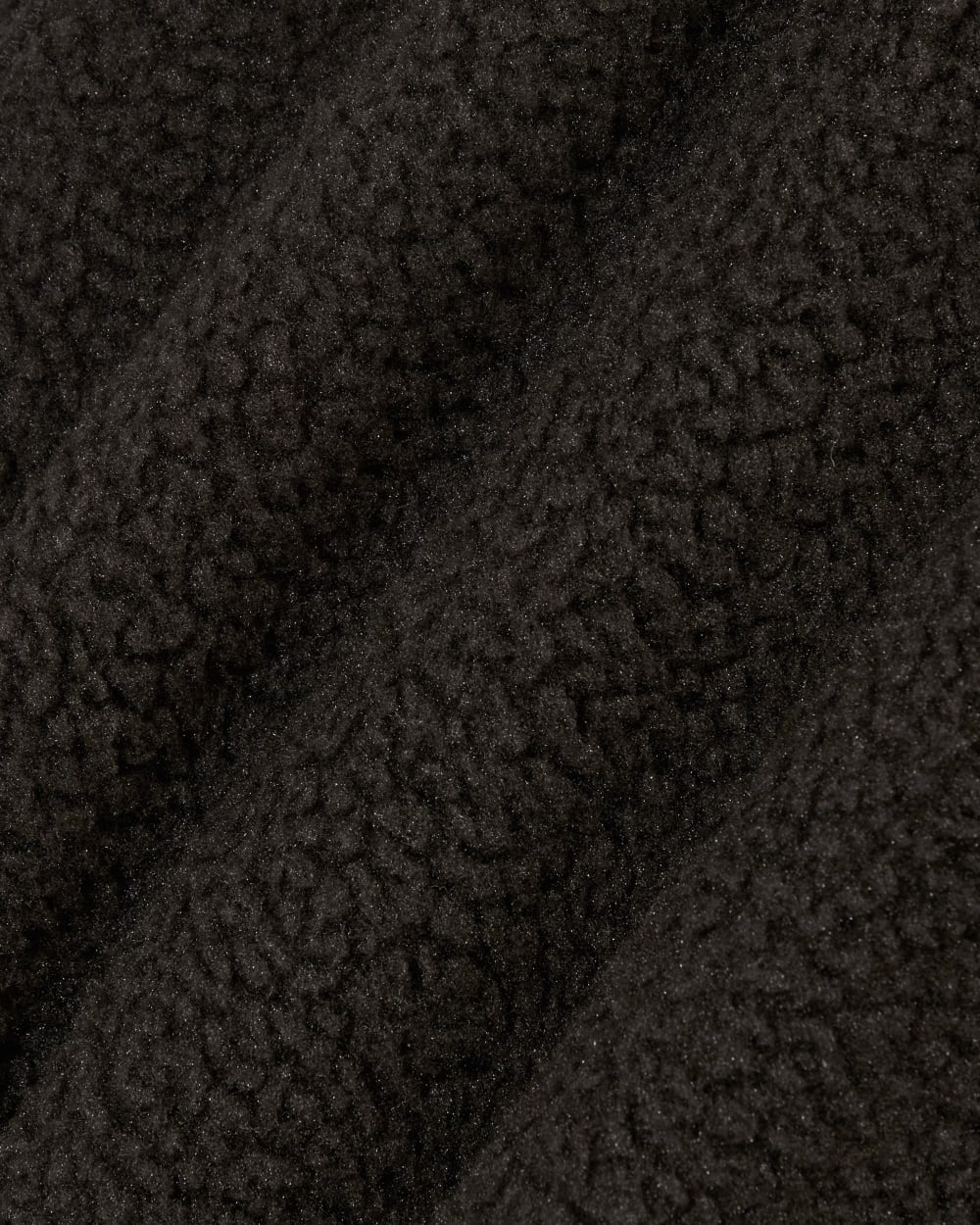 The ReNew Fleece Oversized Half-Zip in Black — detail view