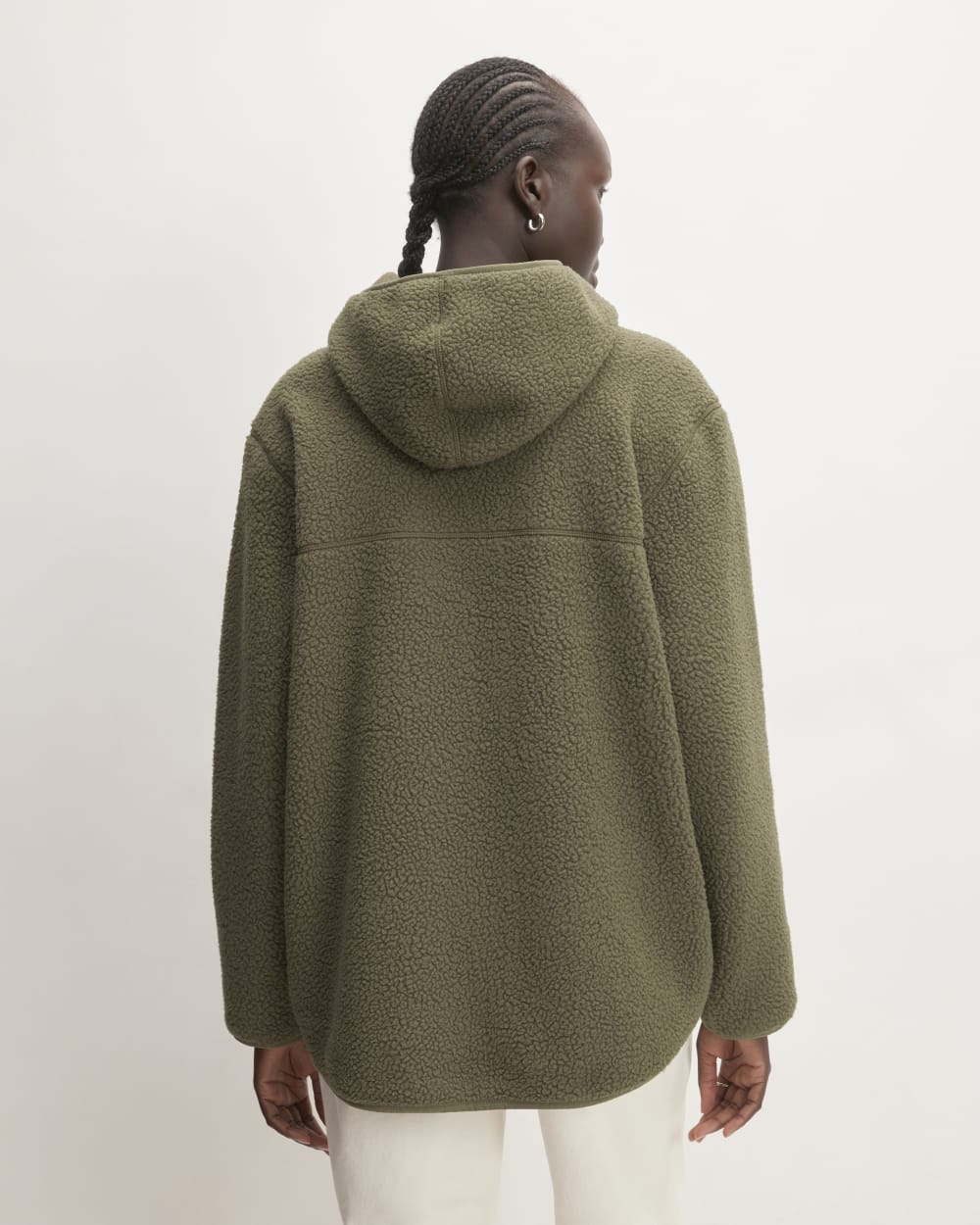 The ReNew Fleece Full-Zip Hoodie in Kalamata — detail view