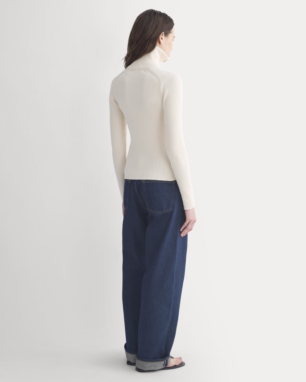 Full-Zip Ribbed Jacket in Everyday Cotton in Canvas — detail view
