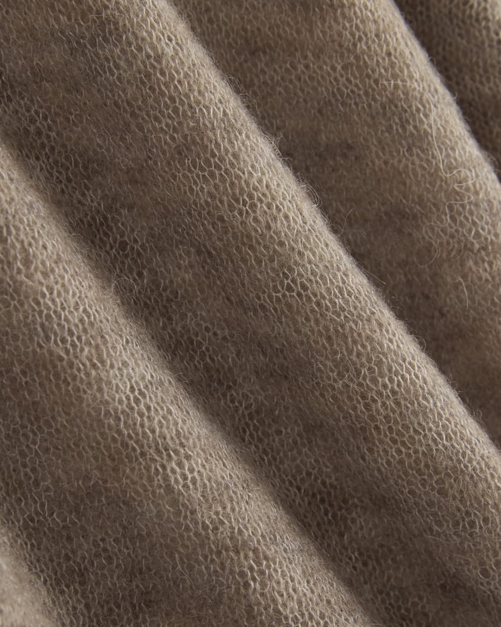 The Air Alpaca ™ High V Cardigan in Heathered Chocolate Chip — detail view