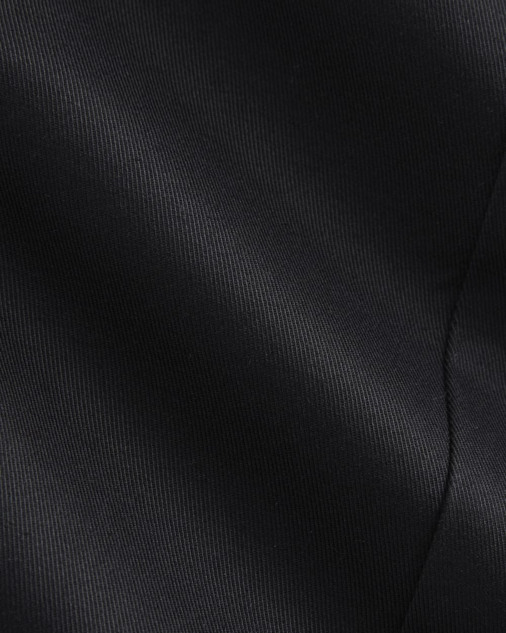 Tailored Drape Seam Pant in Black — detail view
