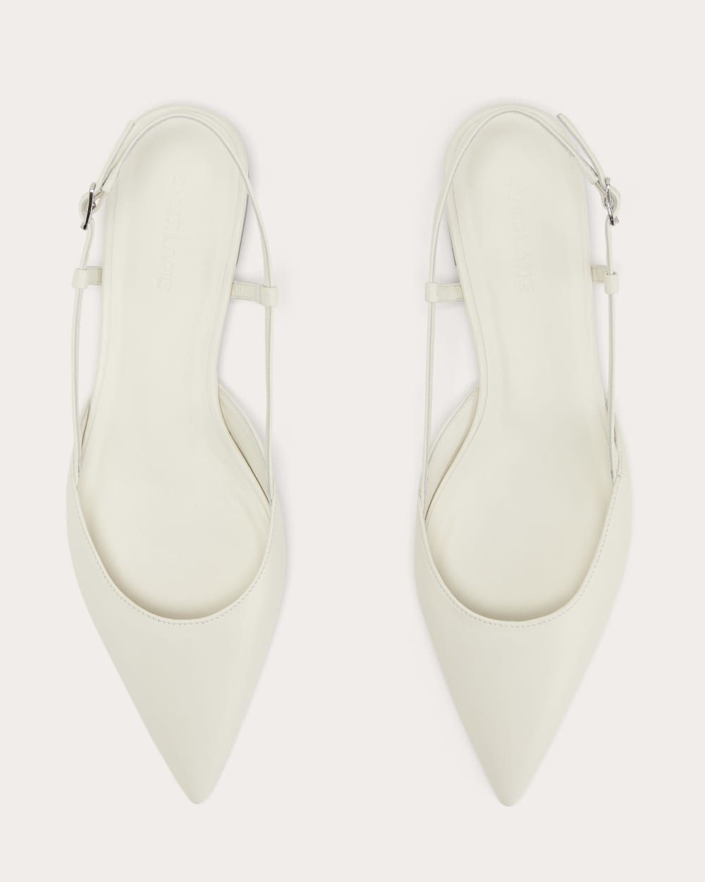 The Studio Slingback Flat in Canvas — detail view