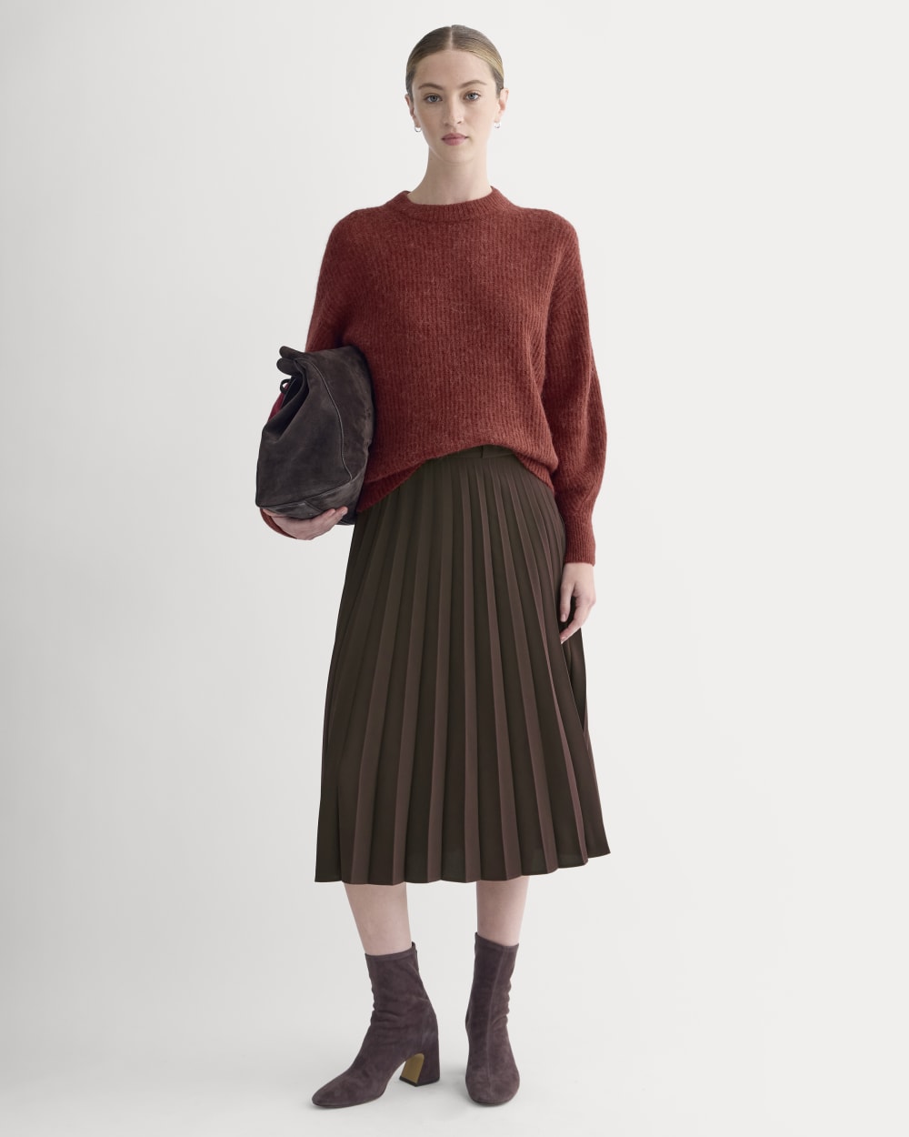 The Cocoon Crew in Alpaca in Merlot — front view