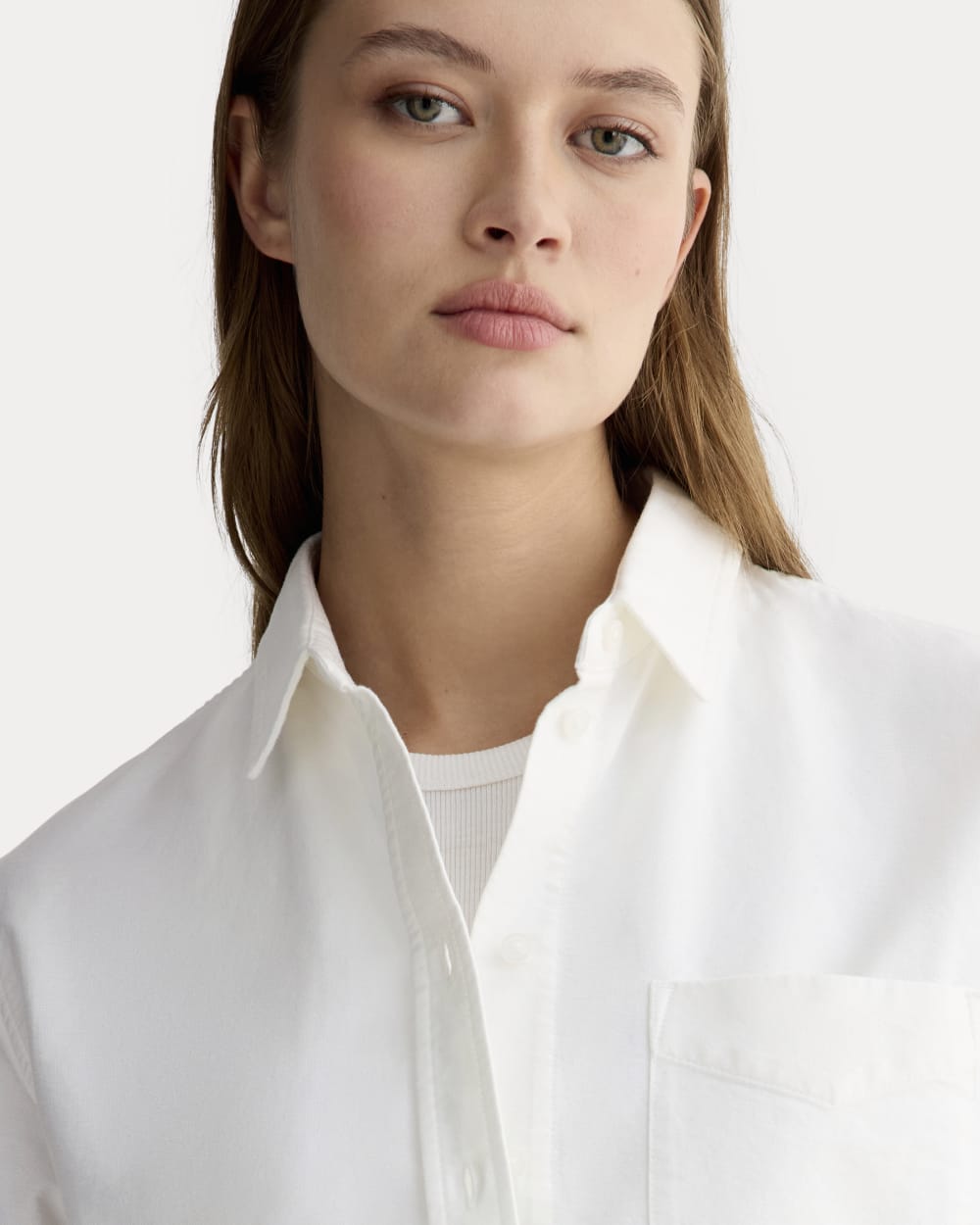 The Must-Have Oxford Shirt in White — detail view