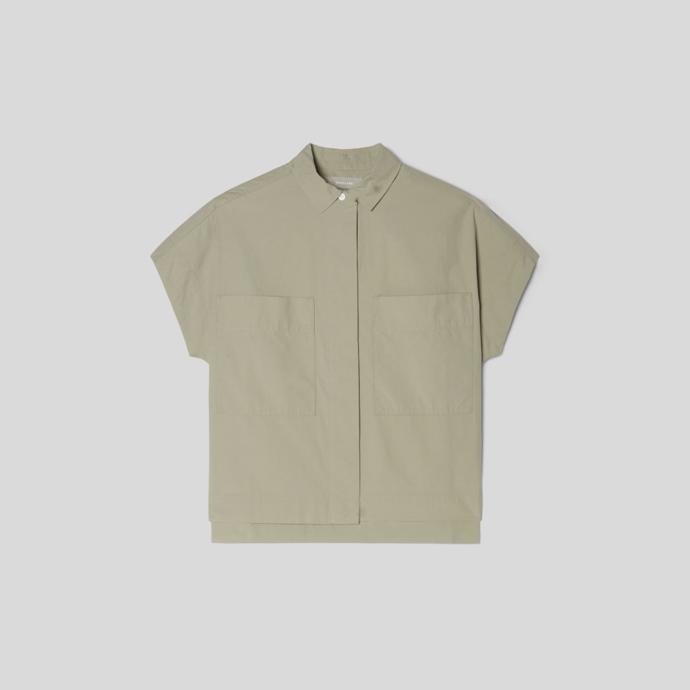 The Short-Sleeve Box Shirt in Seagrass — alternate view