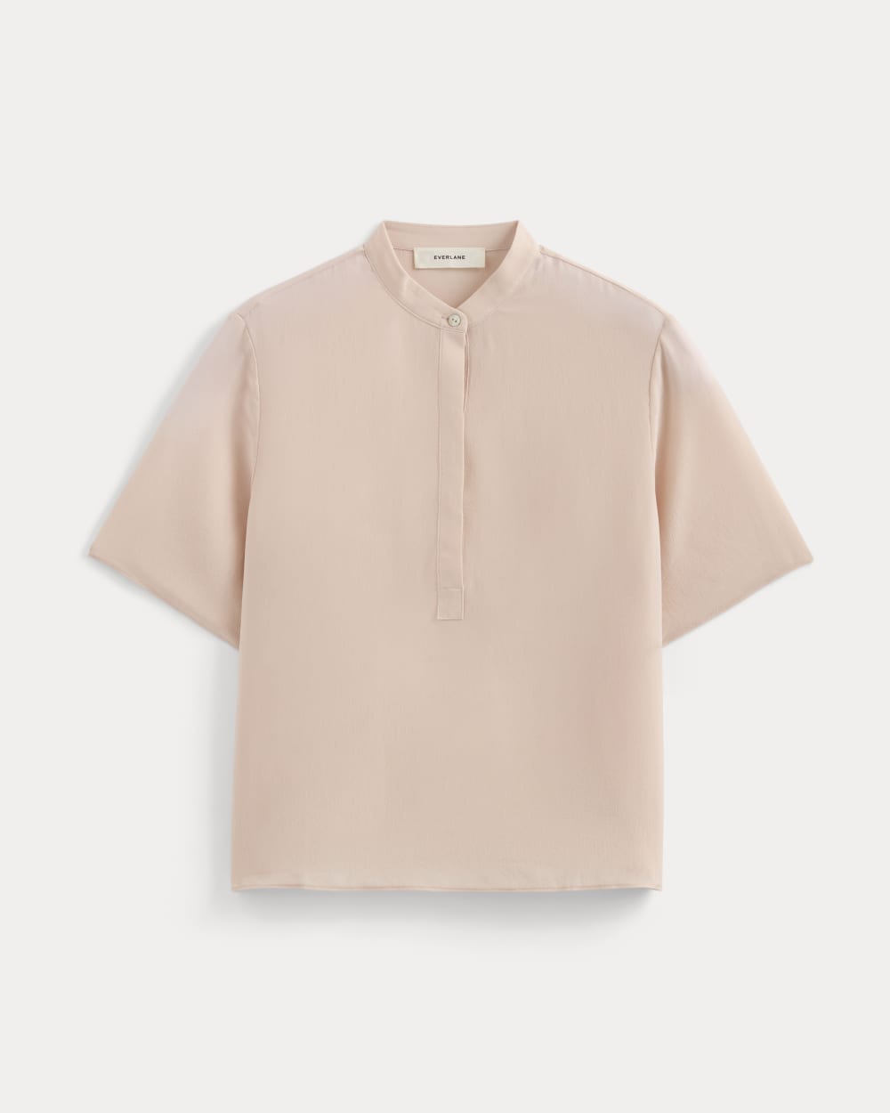 The Popover Top in Washable Silk in Soft Rose — alternate view