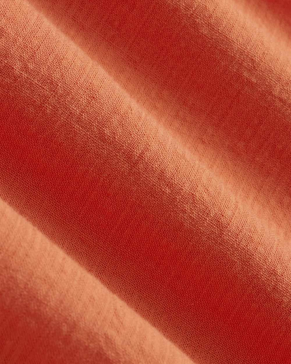 The Gauze Button-Up in Soft Orange — detail view