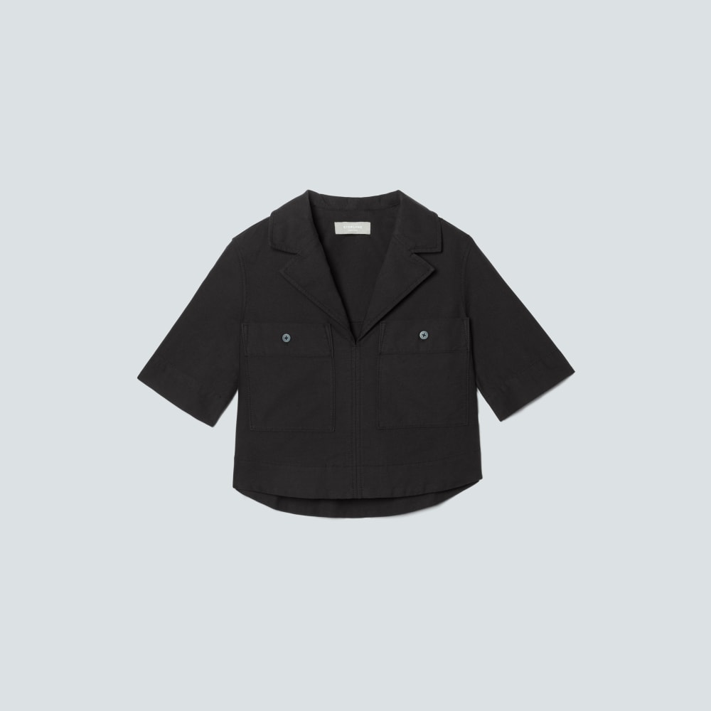 The Oxford Popover in Black — front view
