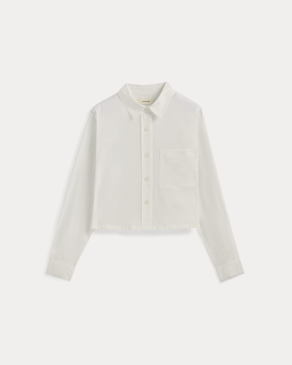 The Way-Short Shirt in Silky Cotton in White — alternate view