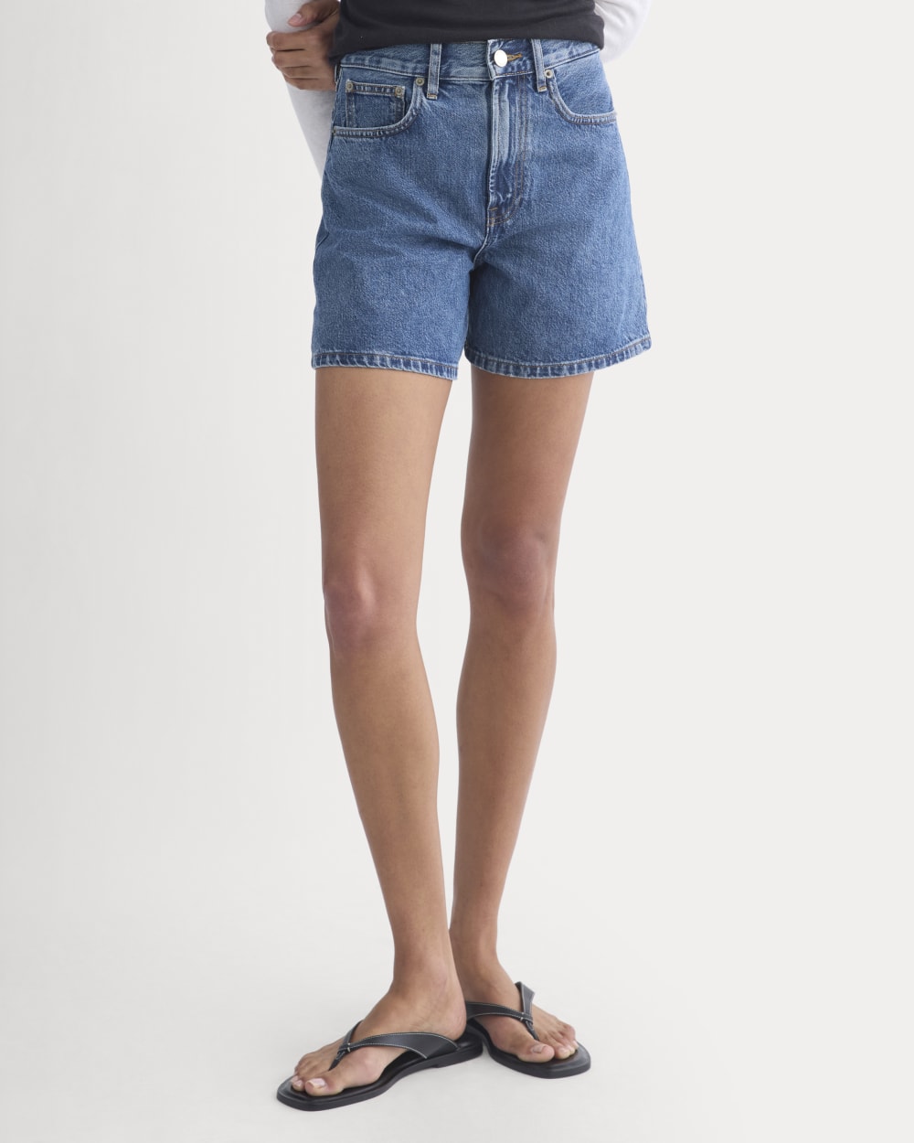 Way-High® A-Line Denim Short in Ocean — detail view