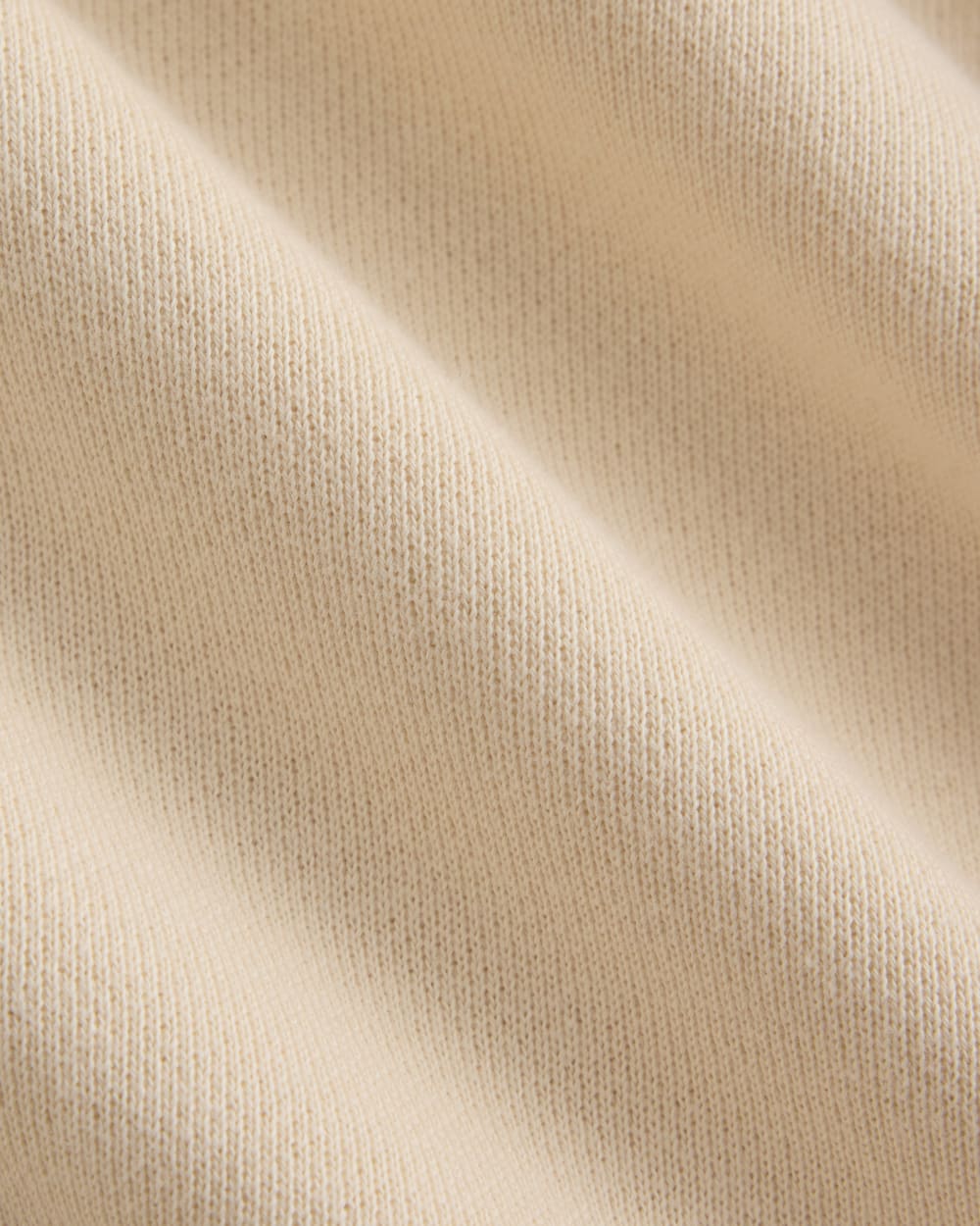 Lightweight Terry Blouson Short-Sleeve Crew in Parchment — detail view