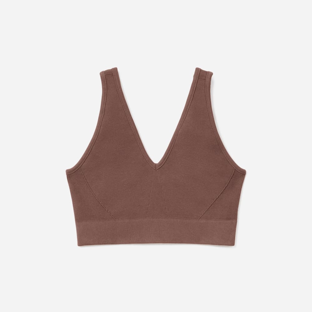 The Seamless Bra in Acorn — front view