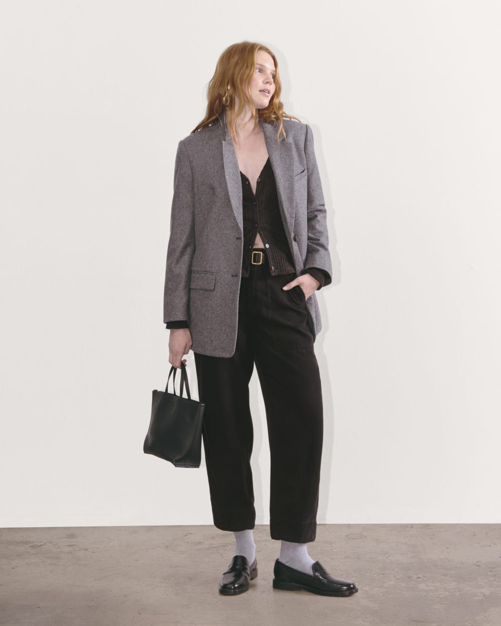 The Utility Pant in Buttersoft in Black — front view