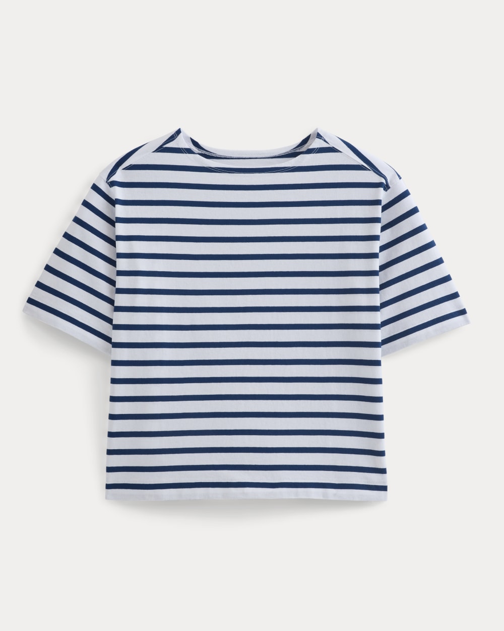 Mariner Tee in White/Estate Blue — alternate view