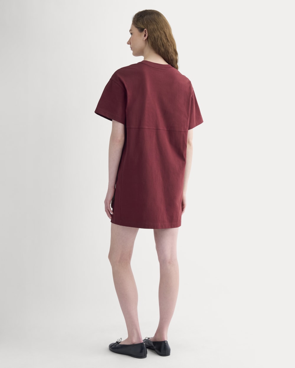 Weekend Tee Mini Dress in Pomegranate — detail view