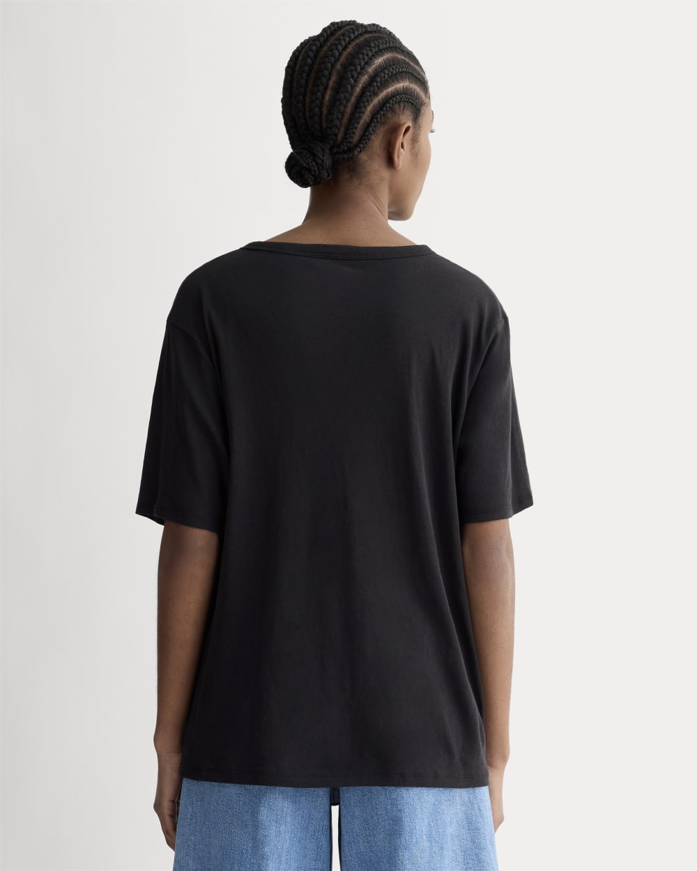 The Air Tee in Black — detail view