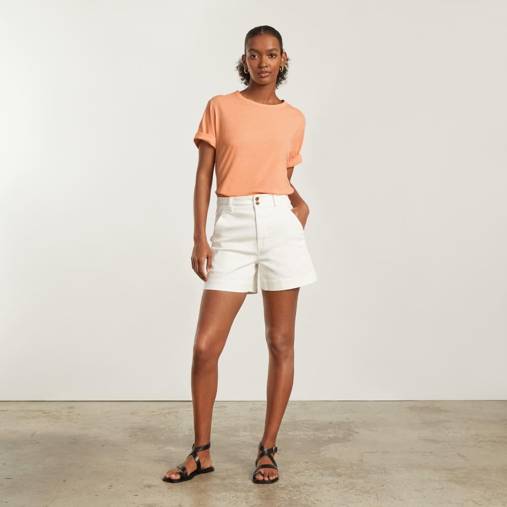 The Air Tee in Orange Chiffon — detail view