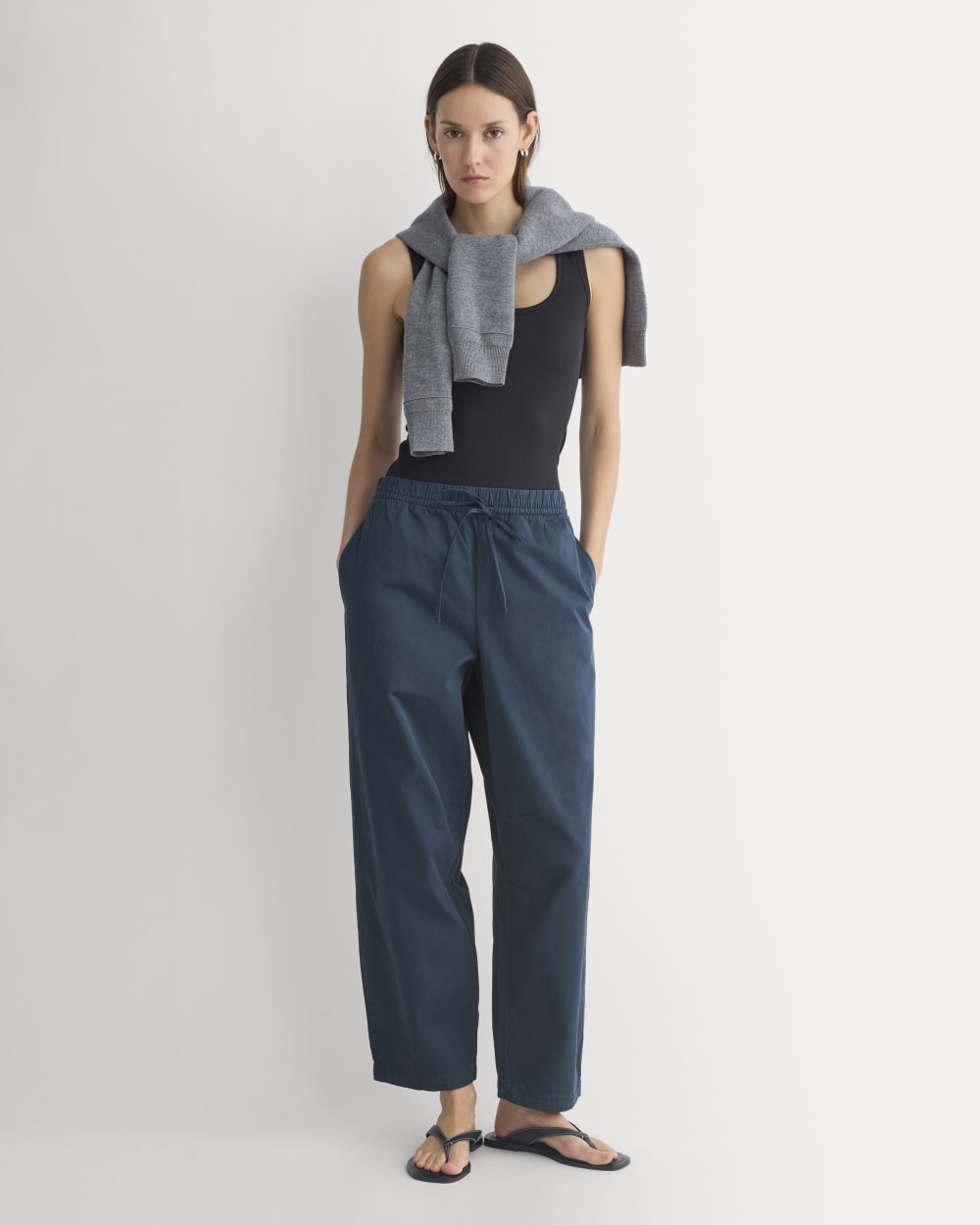 Pull-On Balloon Pant in Midnight Navy — front view