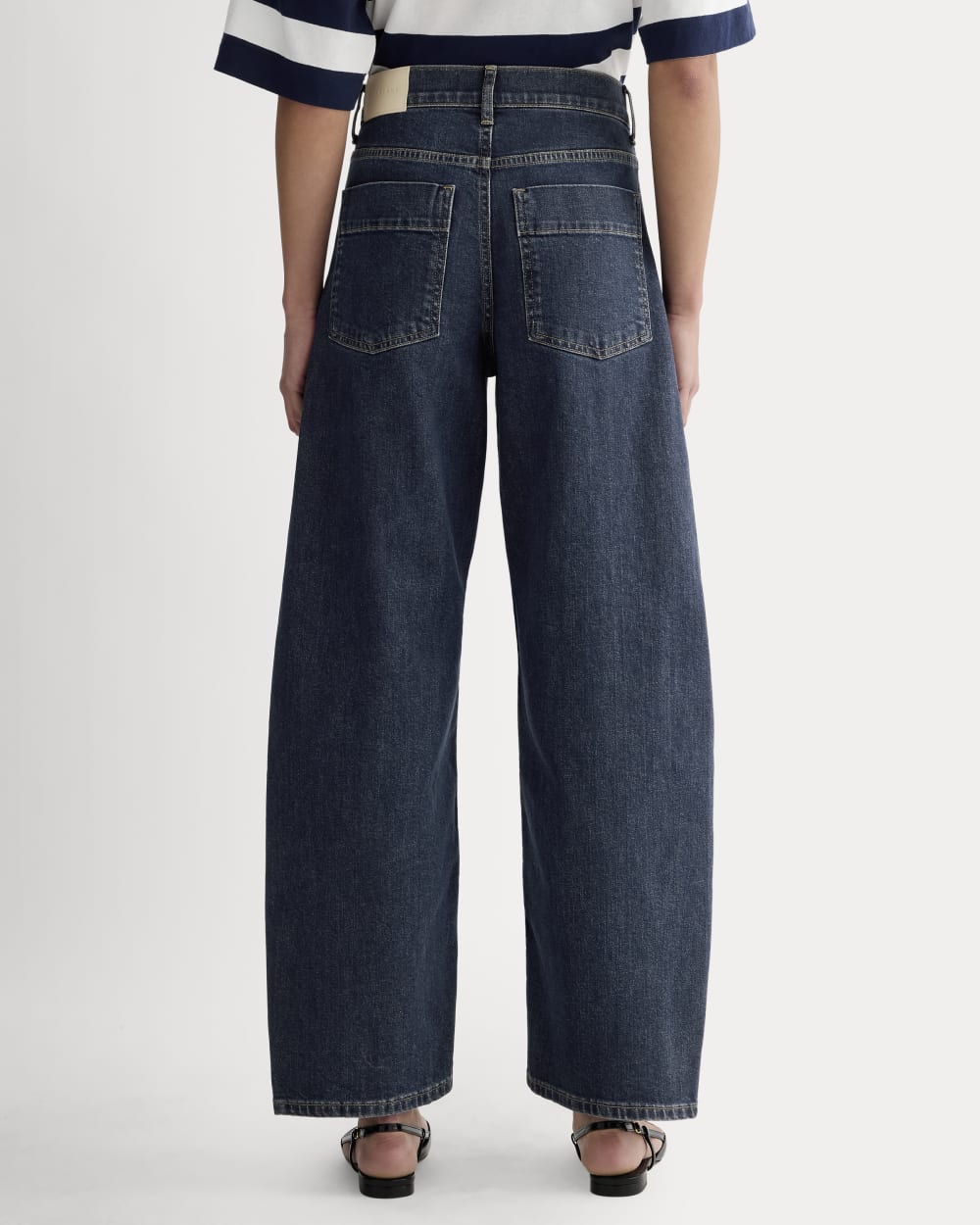 The Way-High® Twist Curve Jean in Indigo Rinse — detail view