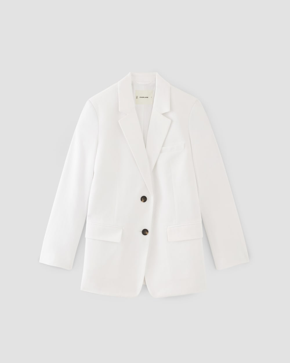 The Oversized Blazer in Buttersmooth in White — alternate view
